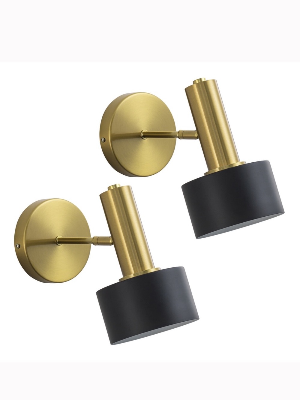 Set of 2 modern rechargeable LED wall sconces new